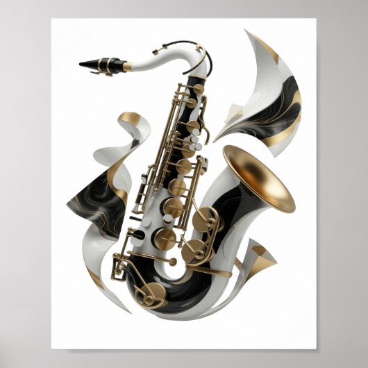 Randig Goud ABSTRACTE KUNST Grafisch ontwerp Poster (Voorkant)