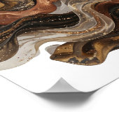 Randig Goud ABSTRACTE KUNST Kunstprint Poster (Hoek)