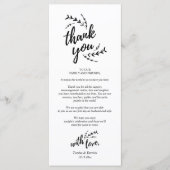 Randinstellingskaart voor een landelijke dinerfees programmakaart (Voorkant)