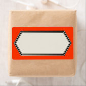 randlabel Sjabloon, tomatenrood Etiket (Insitu)