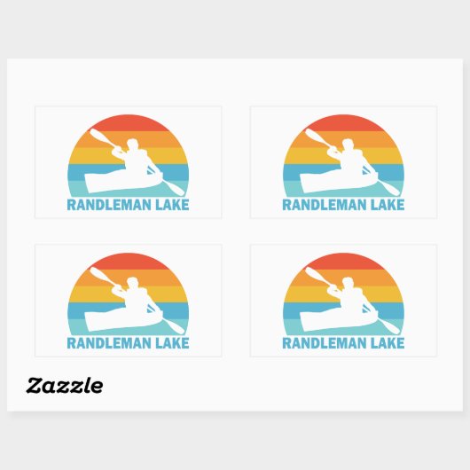 Randleman Lake North Carolina Kayak Rechthoekige Sticker (Vel)
