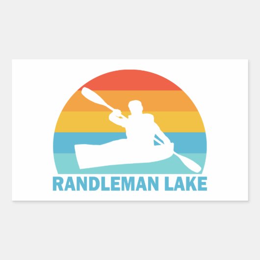 Randleman Lake North Carolina Kayak Rechthoekige Sticker (Voorkant)