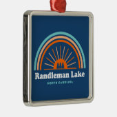 Randleman Lake North Carolina Rainbow Metalen Ornament (Rechts)