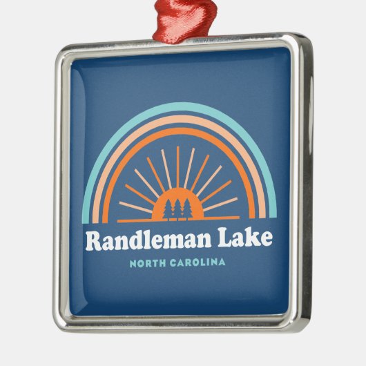 Randleman Lake North Carolina Rainbow Metalen Ornament (Links)