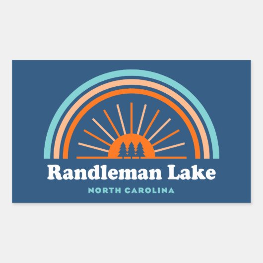 Randleman Lake North Carolina Rainbow Rechthoekige Sticker (Voorkant)