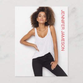 Randloze actormodel talent promotiepostkaart briefkaart