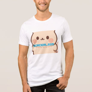 Randloze Operator Kawaii Chibi Kat Gamer Mascotte Tri-Blend Shirt