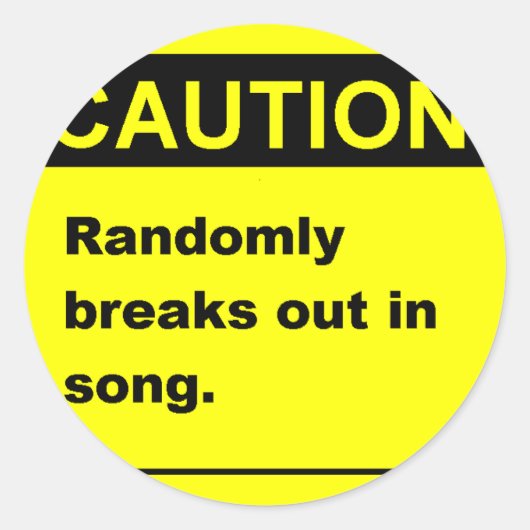 Randmon Song Ronde Sticker (Voorkant)