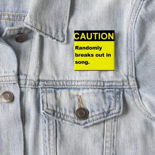 Randmon Song Vierkante Button 5,1 Cm (In situ)