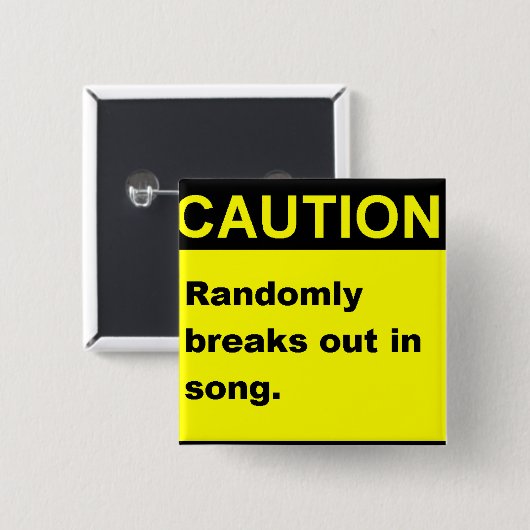 Randmon Song Vierkante Button 5,1 Cm (Voorkant /achterkant)