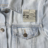 Randolph & Clowes, Waterbury Vierkante Button 5,1 Cm (In situ)