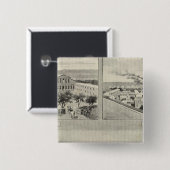 Randolph & Clowes, Waterbury Vierkante Button 5,1 Cm (Voorkant /achterkant)