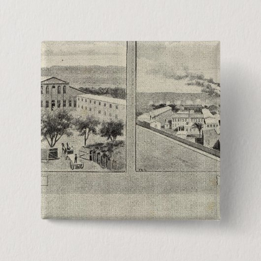 Randolph & Clowes, Waterbury Vierkante Button 5,1 Cm (Voorkant)