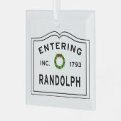 Randolph, MA Holiday Wreath Ornament (Voorkant links)