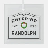 Randolph, MA Holiday Wreath Ornament (Voorkant)