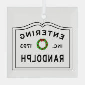 Randolph, MA Holiday Wreath Ornament (Achterkant)