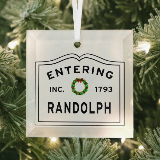 Randolph, MA Holiday Wreath Ornament (Insitu)