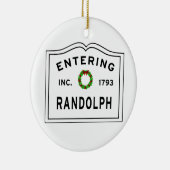 Randolph, MA Holiday Wreath Ornament (Rechts)