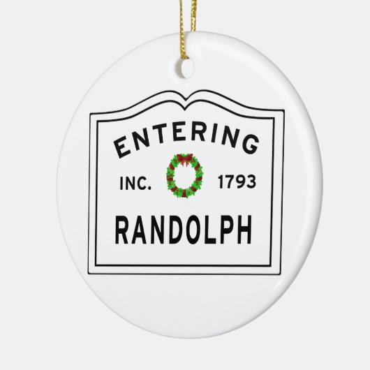 Randolph, MA Holiday Wreath Ornament (Links)