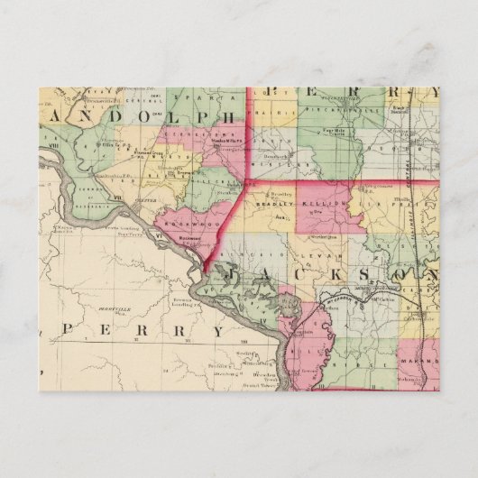 Randolph, Perry, provincie Jackson Briefkaart (Voorkant)