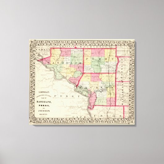 Randolph, Perry, provincie Jackson Canvas Afdruk (Voorkant)