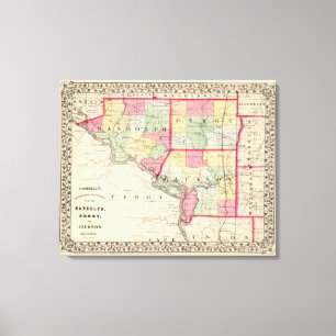 Randolph, Perry, provincie Jackson Canvas Afdruk