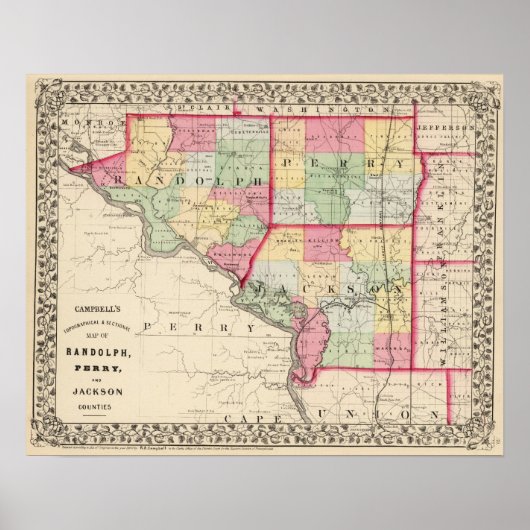 Randolph, Perry, provincie Jackson Poster (Voorkant)