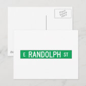 Randolph Street, Chicago, IL Street Sign Briefkaart (Voorkant / Achterkant)