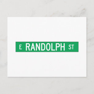 Randolph Street, Chicago, IL Street Sign Briefkaart