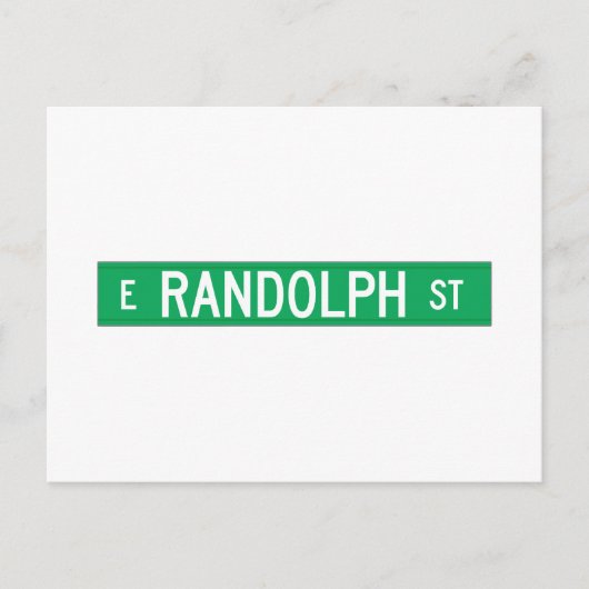 Randolph Street, Chicago, IL Street Sign Briefkaart (Voorkant)
