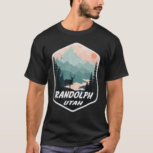 Randolph Utah Ut Mountains Wandelen Souvenir T-shirt (Voorkant)