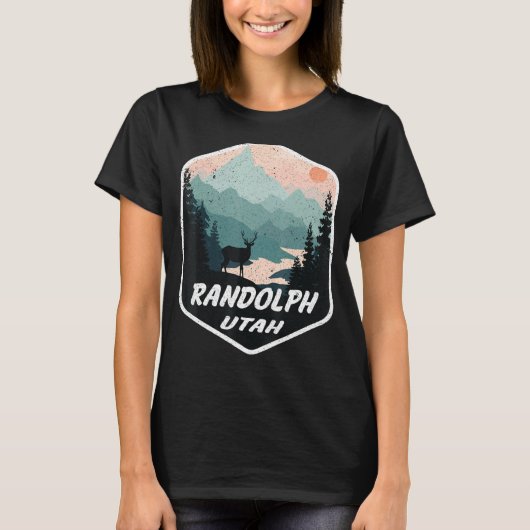 Randolph Utah Ut Mountains Wandelen Souvenir T-shirt (Voorkant)