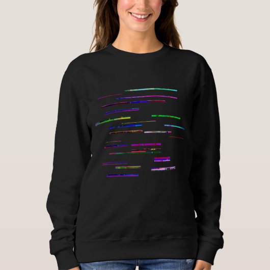 Random Abstract Glitch Pattern Collage Trui (Voorkant)
