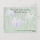 Random Act of Kindess Briefkaart - Paarse Iris (Achterkant)