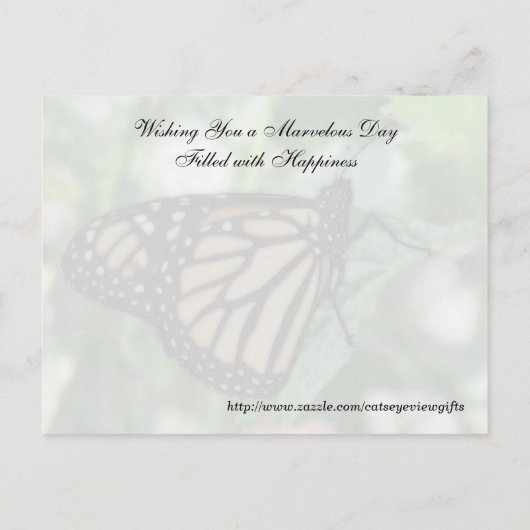 Random Act of Kindess Briefkaart - Queen Butterfly (Achterkant)