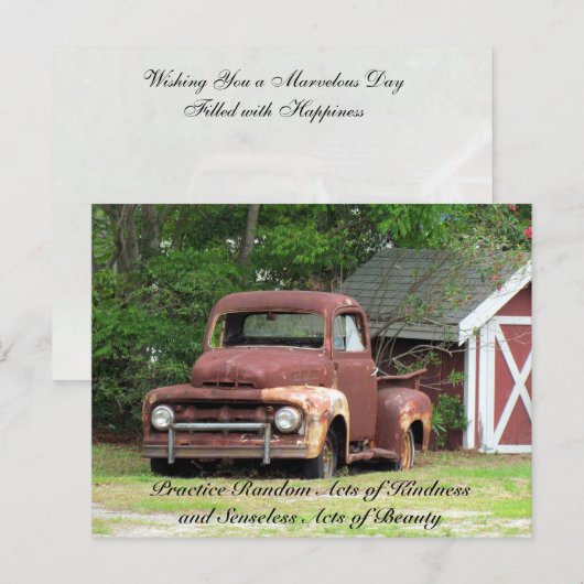 Random Act of Kindess Briefkaart - Truck (Voorkant / Achterkant)