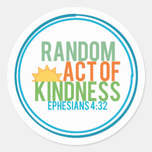 Random Act of Kindness (Biblical) Ronde Sticker