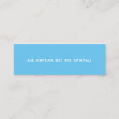 Random Act of Kindness Blue White Minimal Mini Visitekaartje (Achterkant)