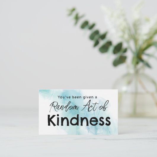 Random Act of Kindness Business Card | Pay It For Visitekaartje (Staand voorkant)