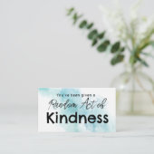 Random act of kindness business card visitekaartje (Staand voorkant)