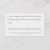 Random Act of Kindness Card Visitekaartje (Achterkant)