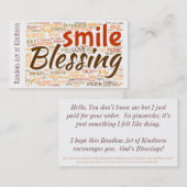 Random Act of Kindness Card Visitekaartje (Voorkant / Achterkant)