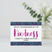 Random Act of Kindness" Motivatie bloemen Briefkaart (Staand voorkant)