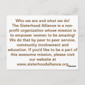 Random Act of Kindness Project Briefkaart (Achterkant)