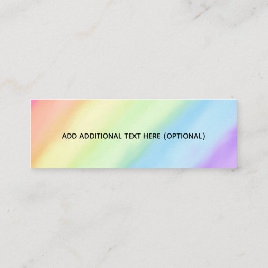 Random Act of Kindness Rainbow Ombré Mini Visitekaartje (Achterkant)