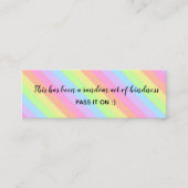 Random Act of Kindness Rainbow Pastel Stripes Mini Visitekaartje (Voorkant)