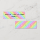 Random Act of Kindness Rainbow Pastel Stripes Mini Visitekaartje (Voorkant / Achterkant)