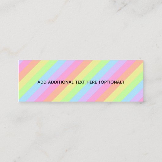 Random Act of Kindness Rainbow Pastel Stripes Mini Visitekaartje (Achterkant)