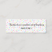 Random Act of Kindness Rainbow Polka Dots Mini Visitekaartje (Voorkant)