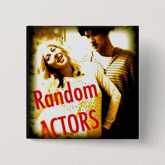 Random Actors Badge. (van overgevoeligheid) Vierkante Button 5,1 Cm (Voorkant)